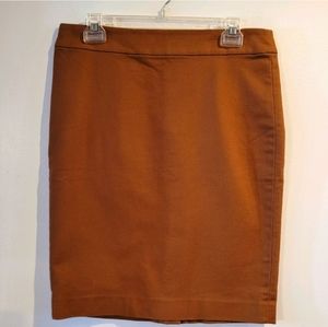 NWT LOFT Brown Cotton Skirt Sz 8